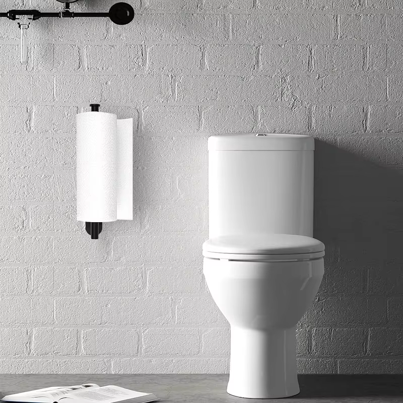 Adhesive Toilet Paper Holder Stainless Steel Wall Mount Kitchen Roll Towel Rack Napkin Dispenser Absorbent Stand Tissue Hanger